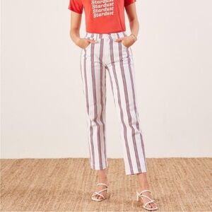 Reformation Roper Stripe Jean, 28
